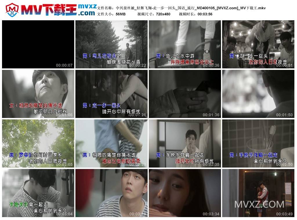 中兴蚕丝被_轻舞飞翔-走一步一回头_国语_流行_MD400105